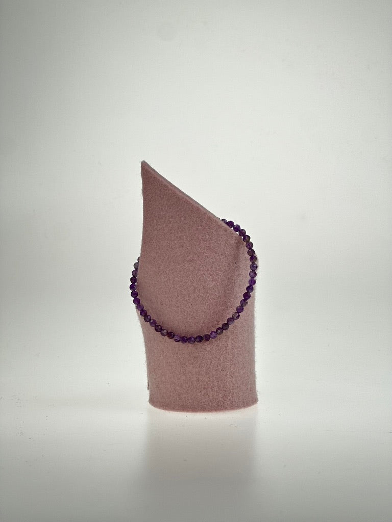 Farbsteinarmband Lavendel